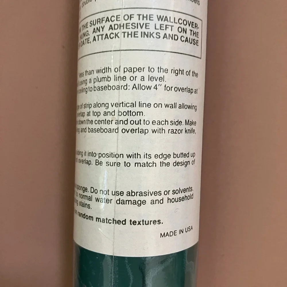 Ronald Redding Wallpaper Marble Green 1 Double Roll‎ 60 Sq Ft + 2 Partial
